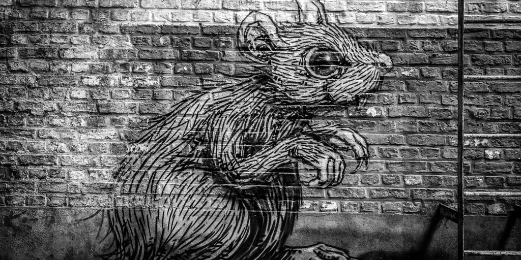 Rats can be attracted to compost piles, but not this graffiti rat
